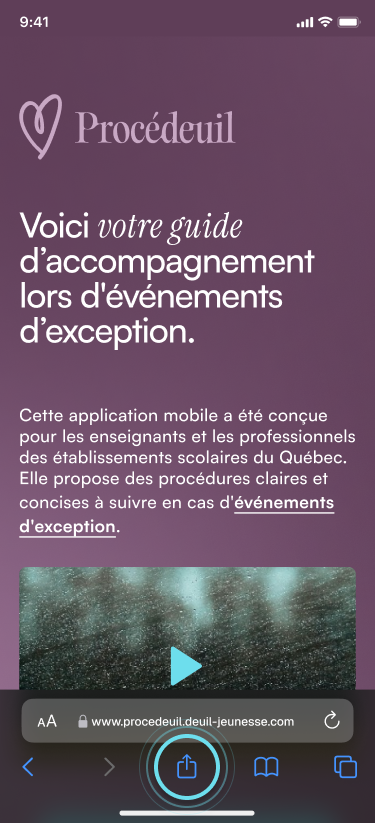 Ajouter à l'écran d'accueil sur iOS - Étape 1