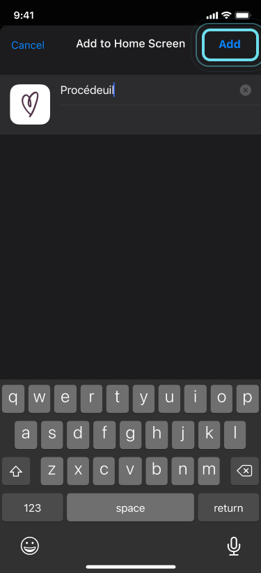 Add to Home Screen (iOS) - Step 3